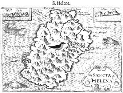 Old map of St Helena